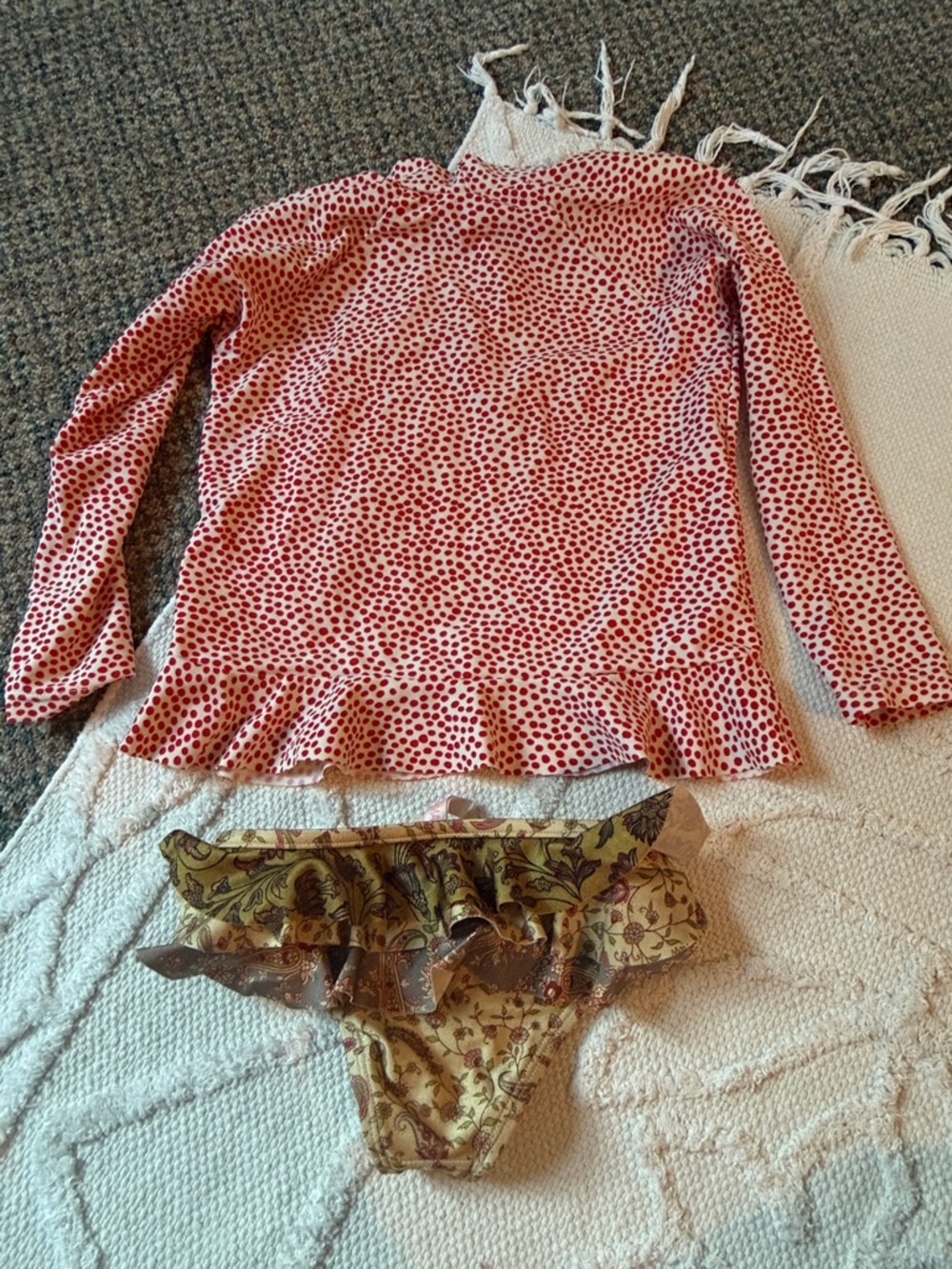 Zimmermann Floral Girls Bathing Suit bottom and rash guard size 4 - Picture 3 of 5